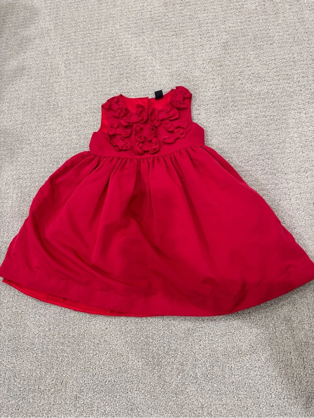 GAP Red Floral Appliqué Party Dress